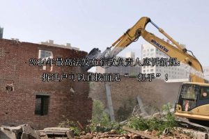 2024年最高法发布行政负责人应诉新规：拆迁户可以直接面见“一把手”！