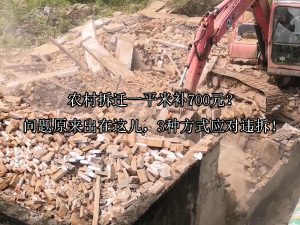 农村拆迁一平米补700元？问题原来出在这儿，3种方式应对违拆！
