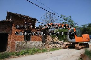 剩余4个月！无证房屋怎么处理？宅基地确权调整，符合条件可不拆