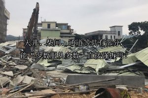 天井、柴间、通道等共有部分，能“少数服从多数”直接强拆吗？