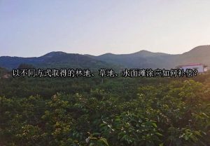 以不同方式取得的林地、草地、水面滩涂应如何补偿？